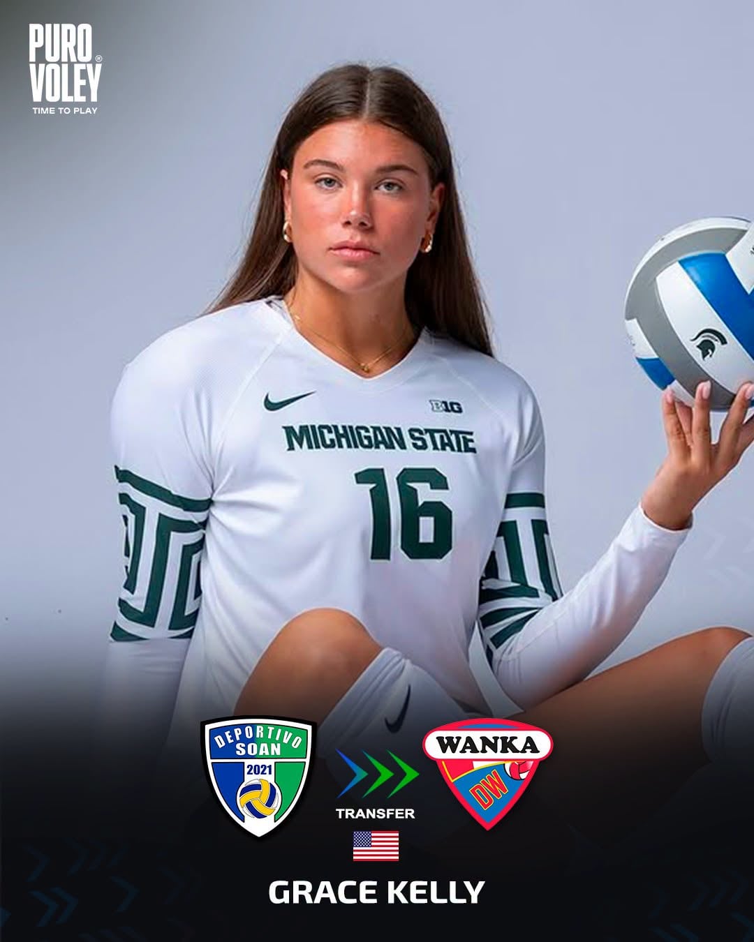 Grace Kelly, tras un debut frustrado en Soan, buscará darse a conocer en el vóley peruano con Deportivo Wanka. Crédito: Puro Vóley