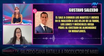 Gustavo Salcedo habría hablado de GPS y seguimiento a Christian Rodríguez en audio difundido por Magaly Medina. Captura: Magaly TV La Firme.