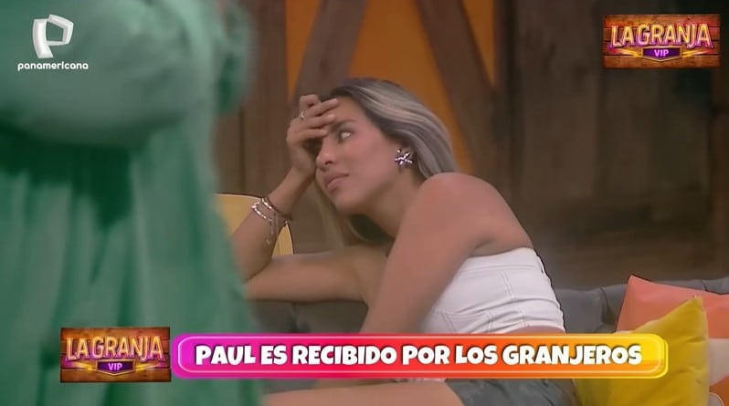 Gabriela Herrera reacciona con asombro ante la eliminación de Diego Chávarri del reality