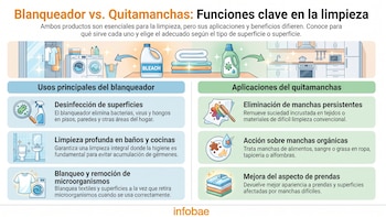Blanqueador o quitamanchas: para qué sirve cada uno y cuándo mezclarlos es un error