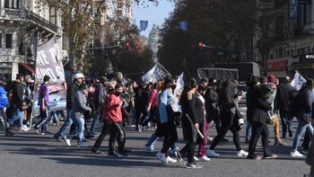 Los manifestantes bloquearon parcialmente los