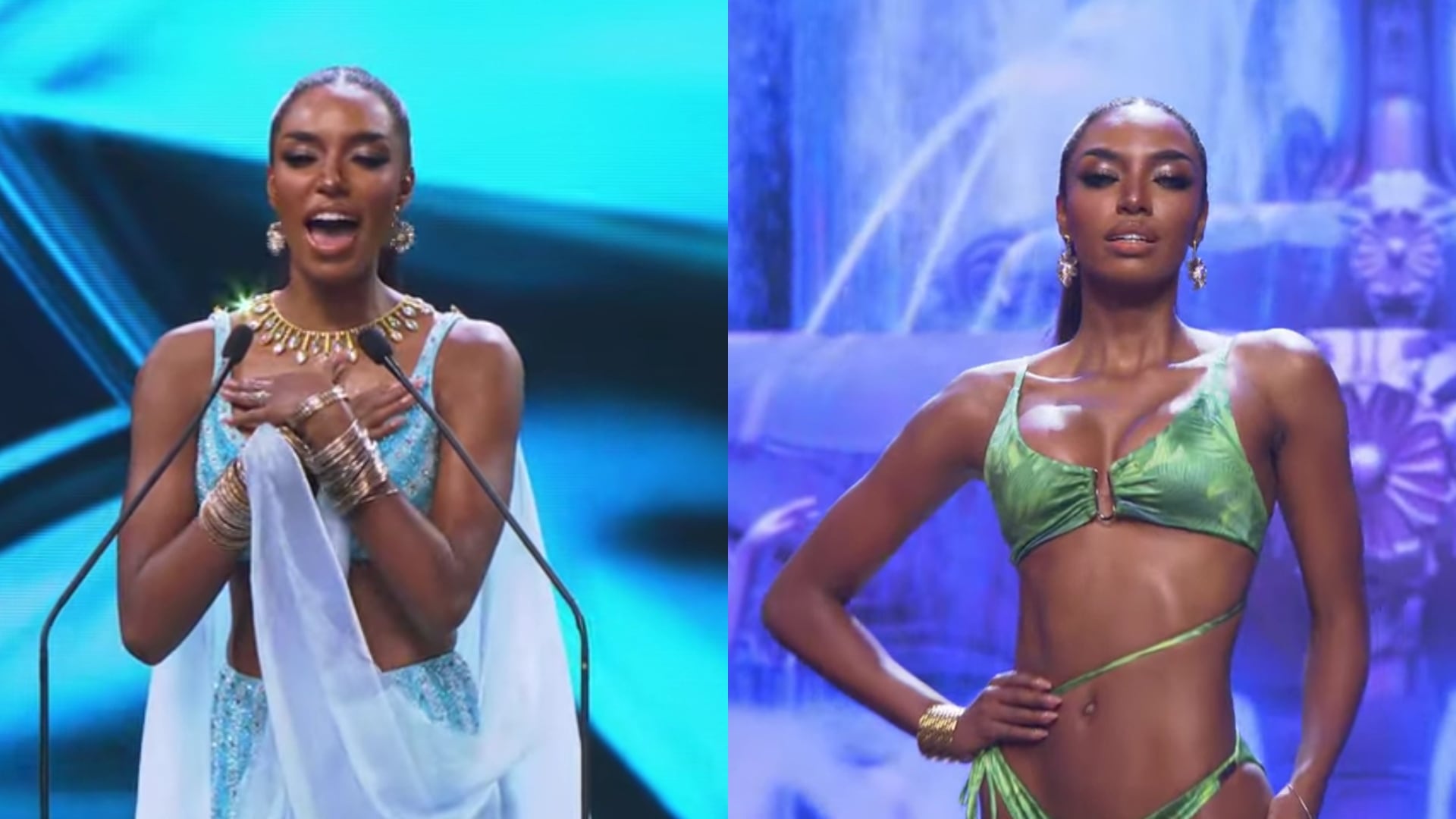 El saludo de Zuliet Seminario y su desfile en traje de baño en Miss Grand International 2026. YouTube/ Miss Grand