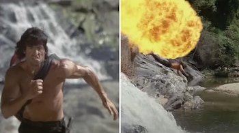 La cascada ubicada en Coyuca de Benítez apareció en la escena más recordada de "Rambo II". (Captura de video)