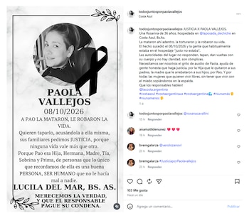 "¡Que los responsables hablen!", piden desde la cuenta de Instagram “Justicia x Paola Vallejos”