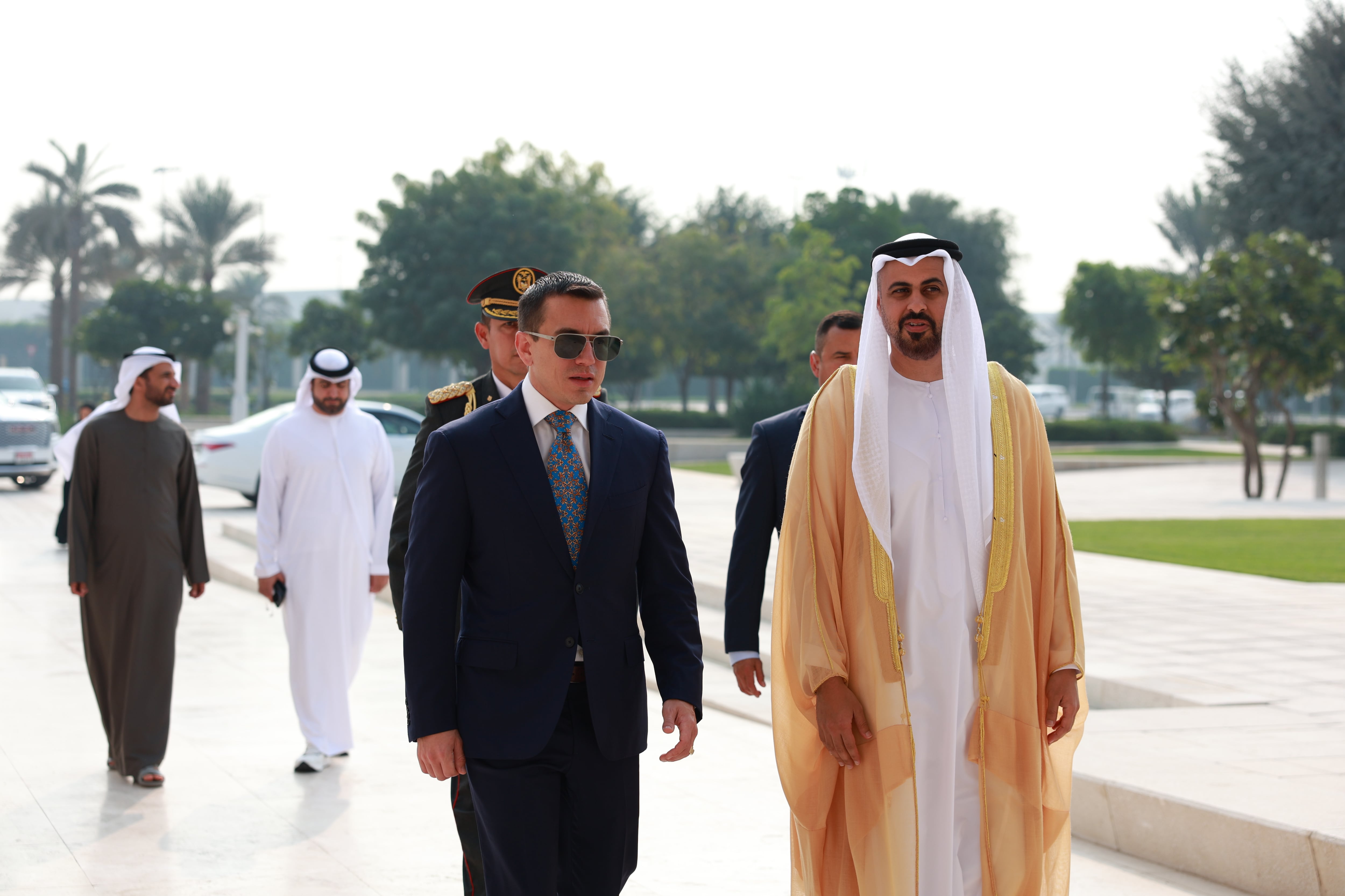 El presidente de Ecuador, Daniel Noboa, durante una actividad oficial en Abu Dhabi, Emiratos Árabes Unidos (EFE/ Presidencia de Ecuador)