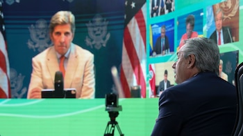 cumbre climática entre Alberto Fernández y John Kerry