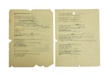 Manuscrito de "Mr. Tambourine Man"
