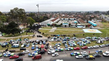 Protesta policial en Puente 12 - Drone