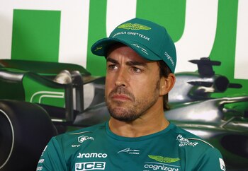 Fernando Alonso durante la rueda