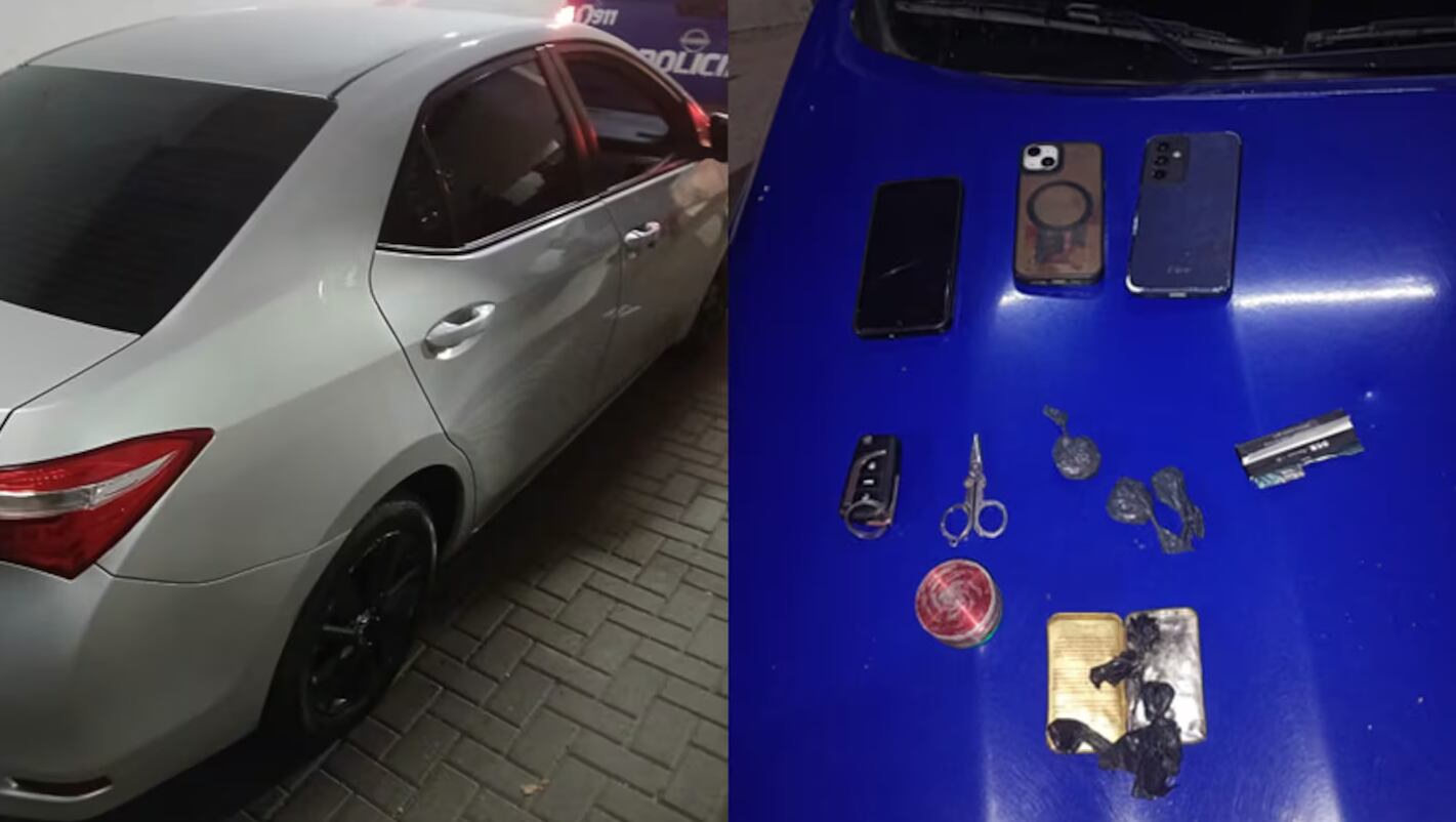 Un control de rutina en Parque San Vicente se tornó violento. En total, detuvieron a tres personas y secuestraron marihuana (Policía de Córdoba - El Doce)