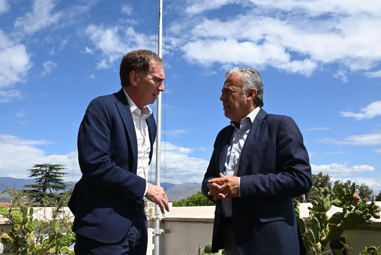 Diego Santilli, en uno de los encuentros con Alfredo Cornejo, gobernador de Mendoza