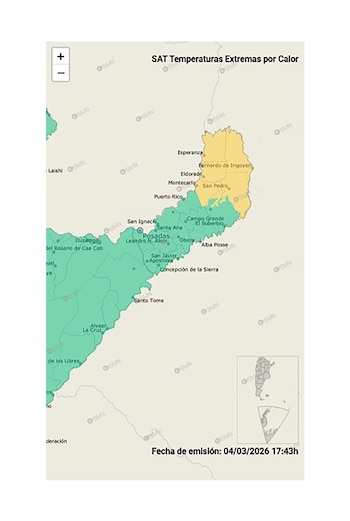 El Servicio Meteorológico Nacional emite