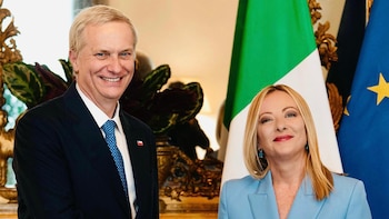 Giorgia Meloni y María Corina