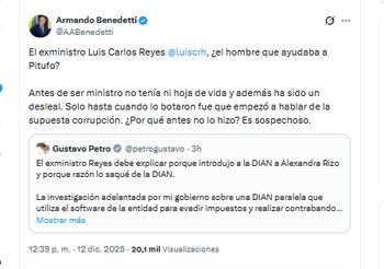 El ministro Armando Benedetti señaló