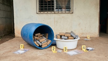 La Policía Nacional de Nicaragua decomisó 137 kilos de cocaína en una casa de Nindirí