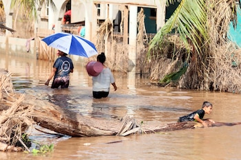Imágenes de una inundación provocada