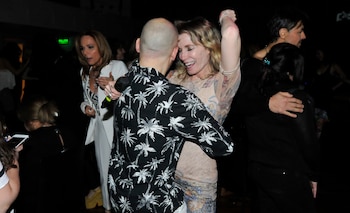 Gloria Carrá bailando con el