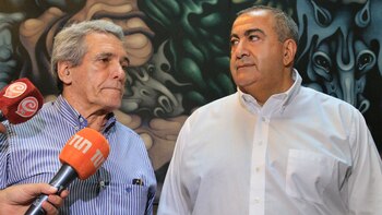 Héctor Daer con Carlos Acuña,