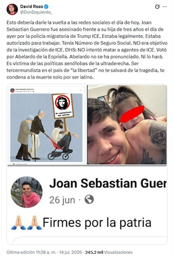 El activista David Rozo, conocido en redes sociales como @DonIzquierdo_ compartió una de las publicaciones en las que se aseguró que Durán Guerrero apoyó al hoy presidente electo Abelardo de la Espriella - crédito @DonIzquierdo_/X