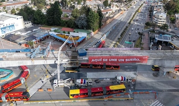 El puente de la avenida Caracas con calle 26 permitirá que los trenes del Metro de Bogotá crucen la intersección y se integren con la estación Central, TransMilenio y el Regiotram de Occidente - crédito Metro de Bogotá