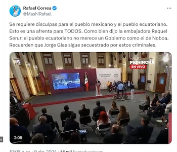 El expresidente de Ecuador condenó
