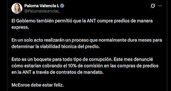 Paloma Valencia alertó sobre el