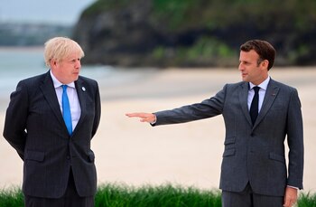 Boris Johnson y Emmanuel Macron