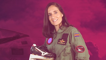 La exmilitar Patricia Campos, en una imagen de su página web.