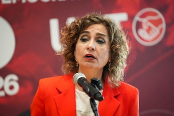 La candidata del PSOE-A a la Junta, María Jesús Montero, en Sevilla. (María José López/Europa Press)