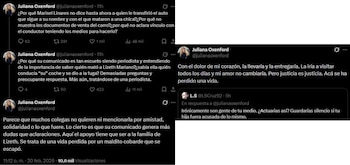 La periodista Juliana Oxenford arremete