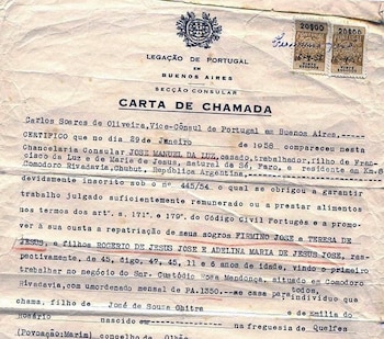 Una "Carta de Chamada" de
