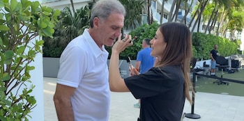 El momento en el que Morena Beltrán le aplicó corrector