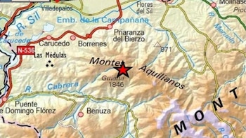 El IGN sitúa el epicentro del terremoto en Benuza, León. (Irene Cortés/X)