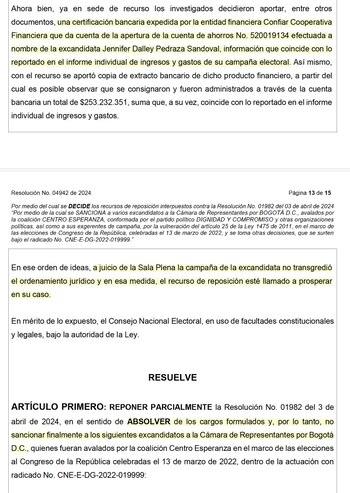 La Resolución No. 04942 concluyó