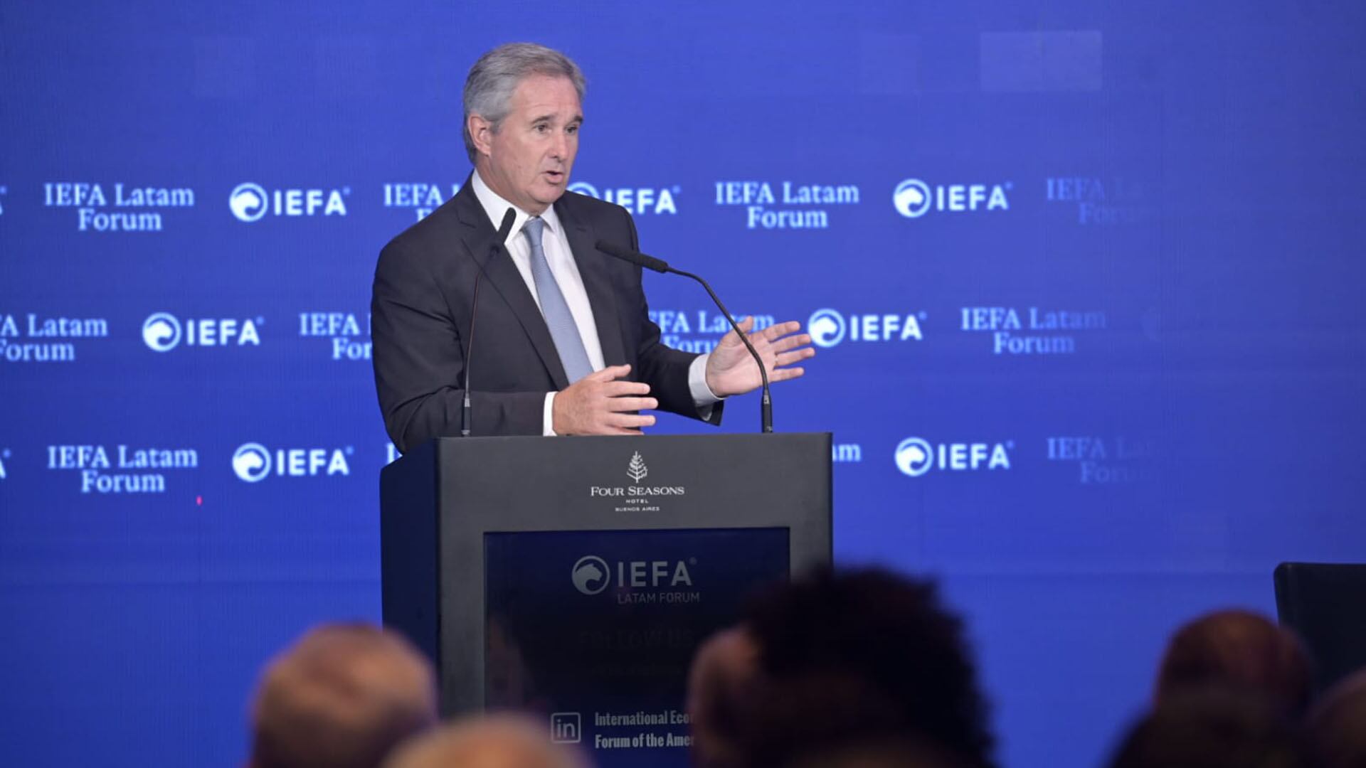 El flamante canciller Pablo Quirno participó del Foro Abeceb, en reemplazo del ministro de Economía, Luis Caputo