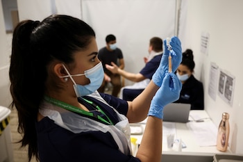 Puesto de vacunación en un