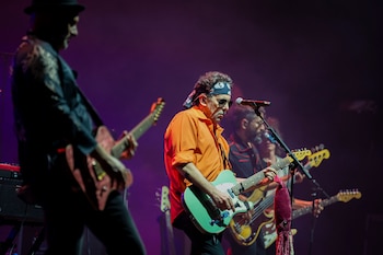 Chango destacó la visita de Andrés Calamaro al hospital, la cual provocó un clima de fiesta (EFE/David Borrat)