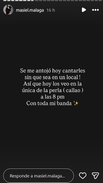 Masiel Málaga realizó un concierto