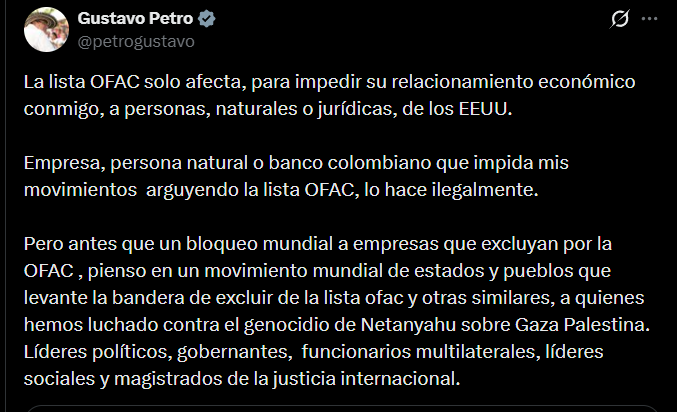 Petro viajó finalmente a Ciudad de México en un vuelo de Aeroméxico después de que Avianca le devolviera el tiquete - crédito @petrogustavo/X