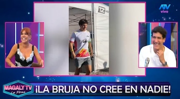 Hijo de María Pía Copello no esperaba advertencia de Magaly Medina sobre un posible ampay: “¿De verdad?”. Captura: Magaly TV La Firme.