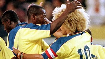 Faustino Asprilla y Carlos Valderrama