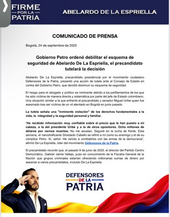 Abelardo de la Espriella aseguró