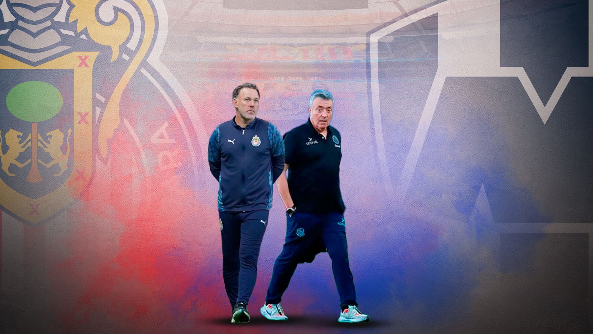 Gabriel Milito y Domènec Torrent, excompañeros en Barcelona, ahora dirigen a Chivas y Monterrey respectivamente, con la mira puesta en asegurar y mejorar su posición rumbo a la liguilla del fútbol mexicano. (Jesúe Abraham Aviles /Infobae México)