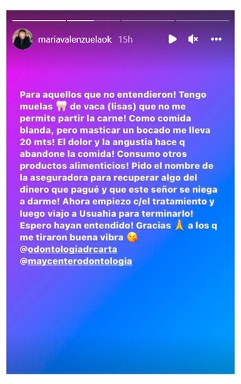 Valenzuela decidió hacer público lo