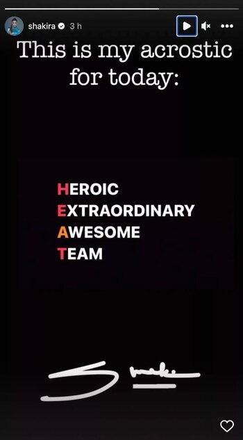 Shakira dedicó un mensaje de