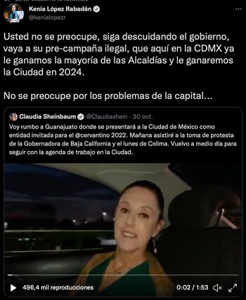 Kenia López Rabadán retó a
