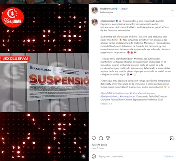 Sellos de suspensión en las instalaciones de Endemol México (Instagram/@elisaberistain)