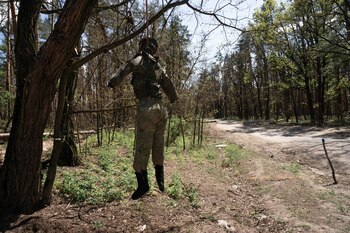 Un maniquí de un soldado