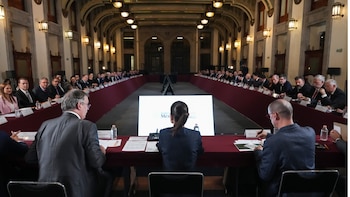 En medio de incertidumbre por el T-MEC, Sheinbaum se reúne con empresarios en Palacio Nacional. (Foto: Presidencia)