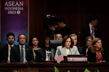 La vicepresidenta estadounidense, Kamala Harris,
